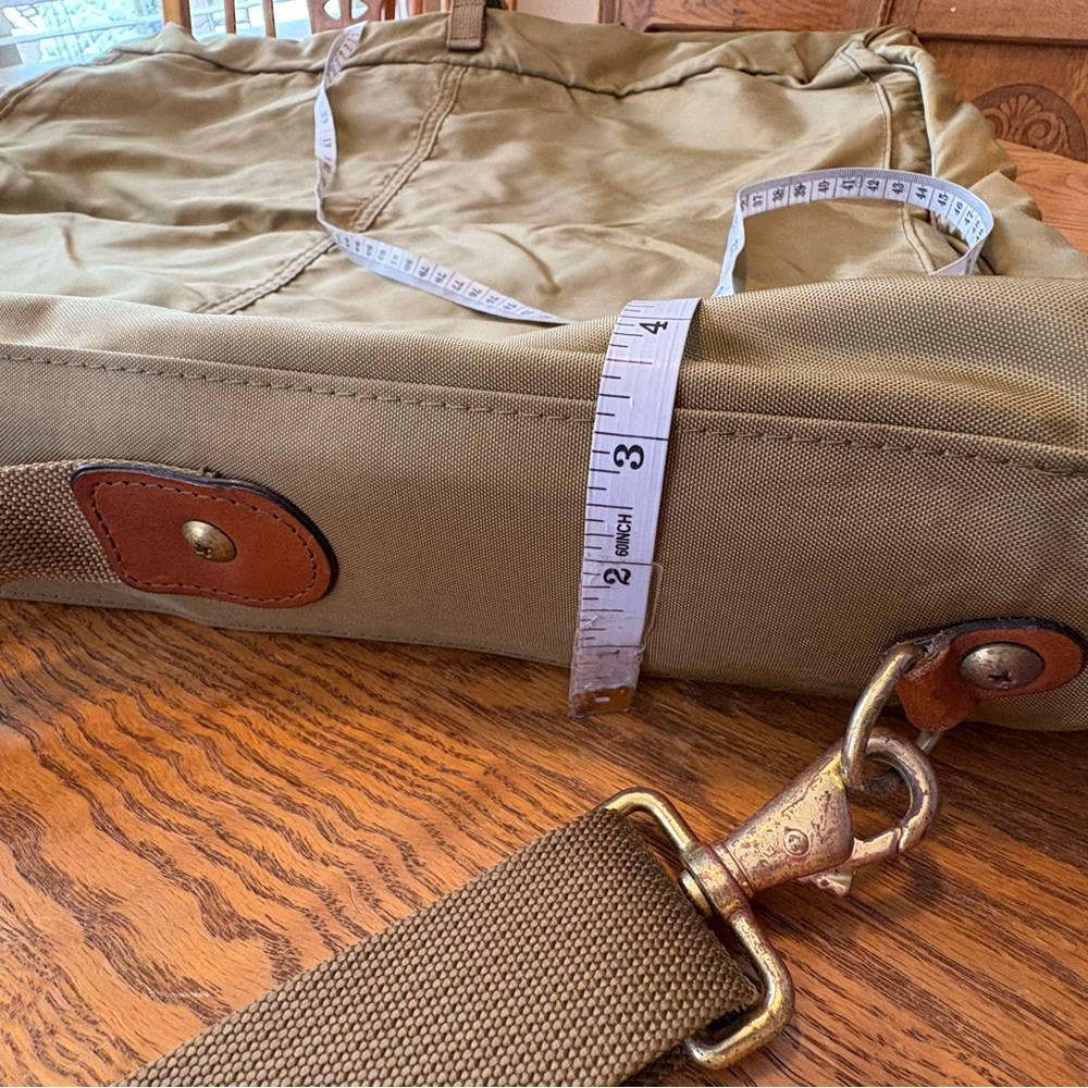 Brookfield by Hartmann Nylon Leather Trim Hanging Folding Garment Bag Travel - Picture 10 of 12